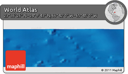 Physical Panoramic Map of the Area around 23° 53' 5" N, 66° 13' 29" W