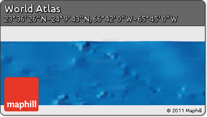 Physical Panoramic Map of the Area around 23° 53' 5" N, 66° 13' 29" W