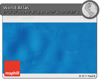 Physical 3D Map of the Area around 23° 53' 5" N, 71° 19' 29" W