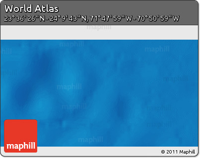 Physical 3D Map of the Area around 23° 53' 5" N, 71° 19' 29" W