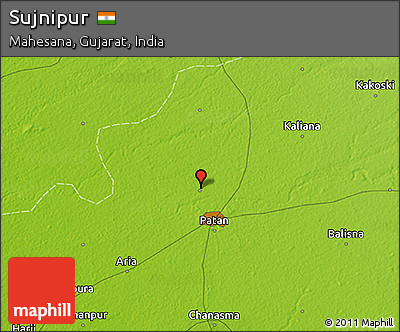 Physical 3D Map of Sujnipur