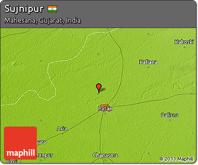 Physical 3D Map of Sujnipur