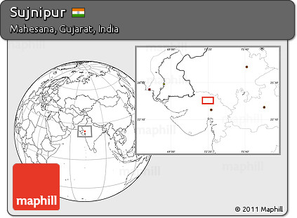 Blank Location Map of Sujnipur