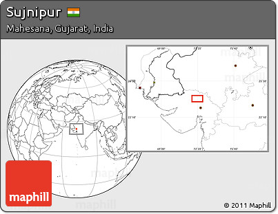 Blank Location Map of Sujnipur