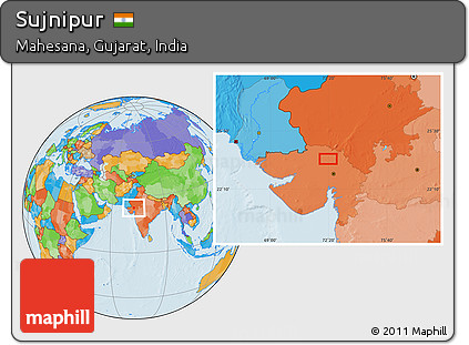 Political Location Map of Sujnipur