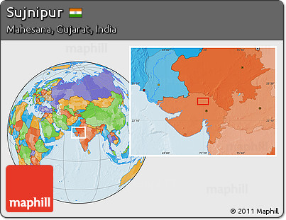Political Location Map of Sujnipur