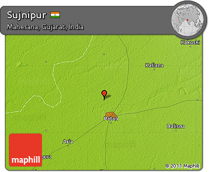 Physical Map of Sujnipur