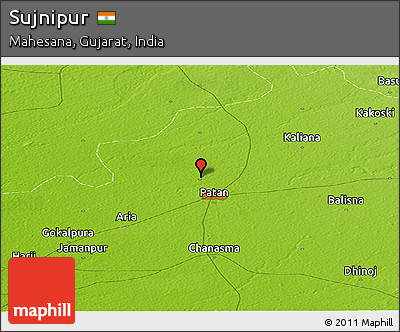Physical Panoramic Map of Sujnipur