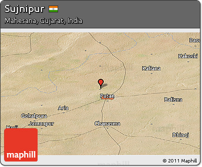 Satellite Panoramic Map of Sujnipur