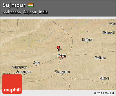 Satellite Panoramic Map of Sujnipur