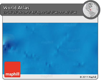 Shaded Relief 3D Map of the Area around 23° 53' 5" N, 72° 10' 30" W