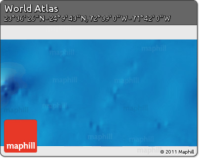 Shaded Relief 3D Map of the Area around 23° 53' 5" N, 72° 10' 30" W