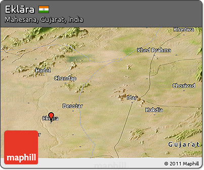 Satellite Panoramic Map of Eklāra