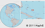 Gray Location Map of Fortune Hill