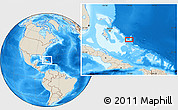 Shaded Relief Location Map of Fortune Hill