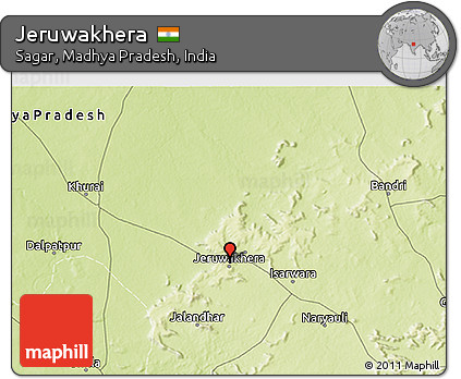 Physical 3D Map of Jeruwakhera