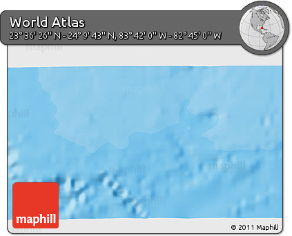 Political 3D Map of the Area around 23° 53' 5" N, 83° 13' 29" W