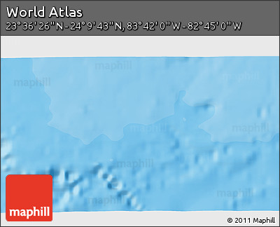 Political 3D Map of the Area around 23° 53' 5" N, 83° 13' 29" W