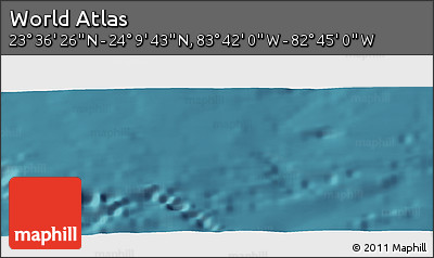Satellite Panoramic Map of the Area around 23° 53' 5" N, 83° 13' 29" W