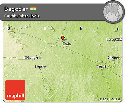 Physical Map of Bagodar