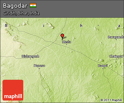 Physical Map of Bagodar