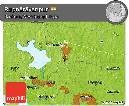 Physical Map of Rupnārāyanpur