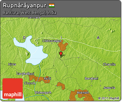 Physical Map of Rupnārāyanpur