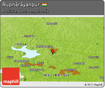 Physical Panoramic Map of Rupnārāyanpur