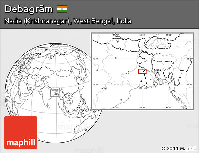 Blank Location Map of Debagrām