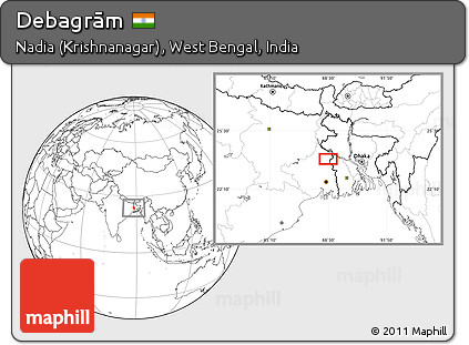 Blank Location Map of Debagrām