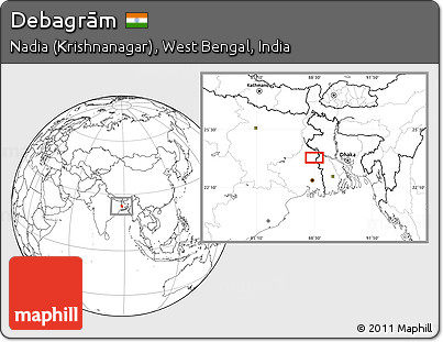 Blank Location Map of Debagrām