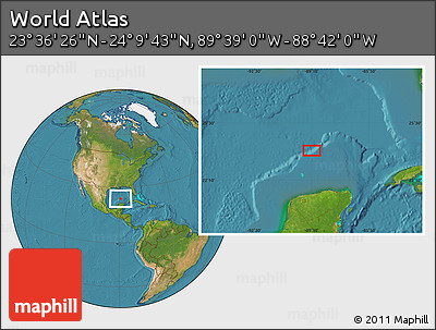 Satellite Location Map of the Area around 23° 53' 5" N, 89° 10' 30" W