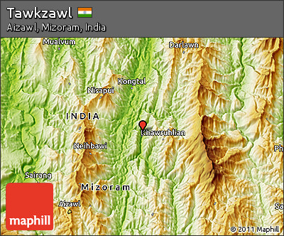 Physical 3D Map of Tawkzawl
