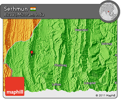Political 3D Map of Serhmun