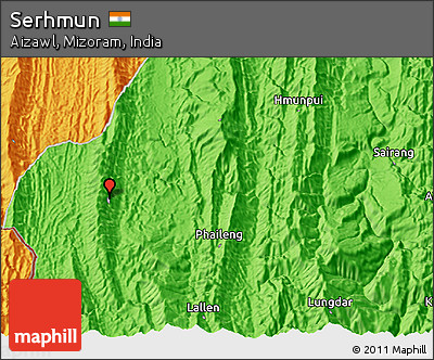Political 3D Map of Serhmun
