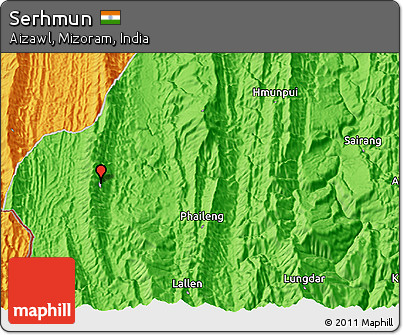 Political 3D Map of Serhmun
