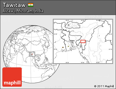 Blank Location Map of Tawitaw