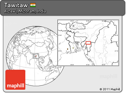 Blank Location Map of Tawitaw