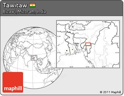 Blank Location Map of Tawitaw