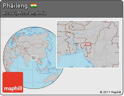 Gray Location Map of Phāileng