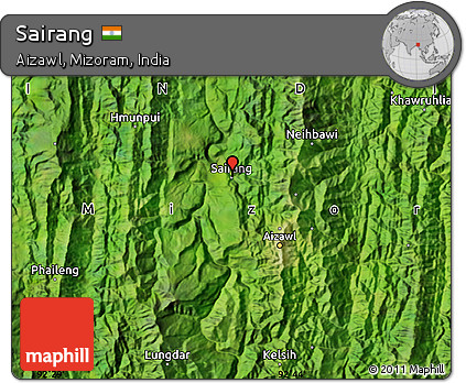 Satellite Map of Sairang