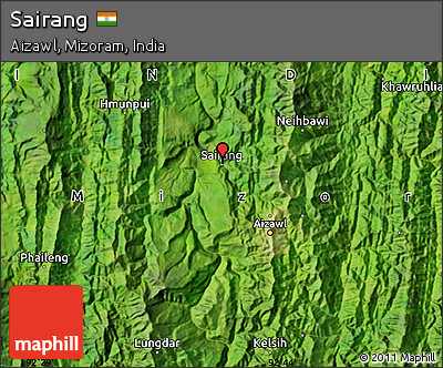 Satellite Map of Sairang