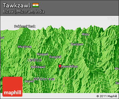 Political Panoramic Map of Tawkzawl