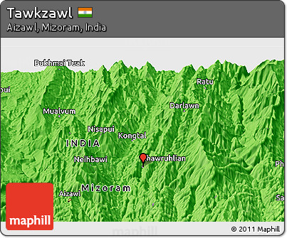 Political Panoramic Map of Tawkzawl