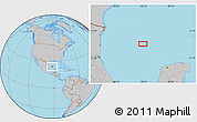 Gray Location Map of the area around 23° 53' 5" N, 92° 34' 29" W