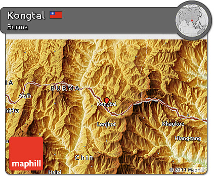 Physical 3D Map of Kongtal