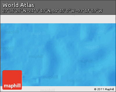 Physical 3D Map of the Area around 23° 53' 5" N, 94° 16' 30" W