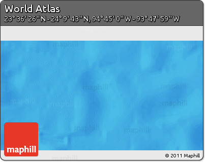 Physical 3D Map of the Area around 23° 53' 5" N, 94° 16' 30" W