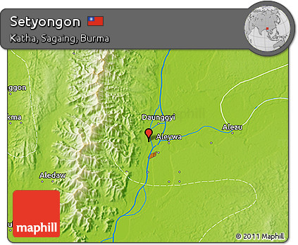Physical 3D Map of Setyongon