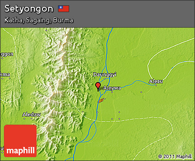 Physical 3D Map of Setyongon